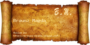 Brausz Magda névjegykártya